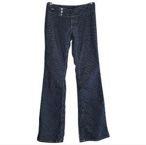 Vintage Dish Low Rise, Flare Pinstripe Jeans
